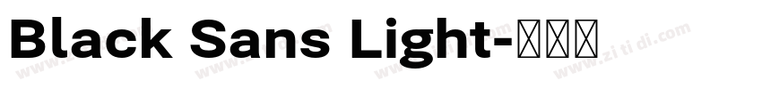 Black Sans Light字体转换
